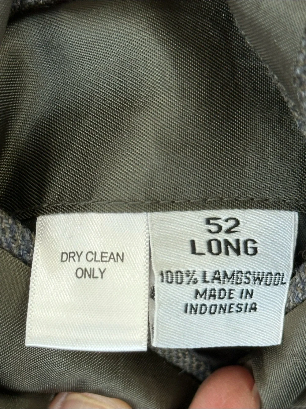 Joseph & Feiss International 100% Lambswool Sport Coat Gray Windowpane Blazer